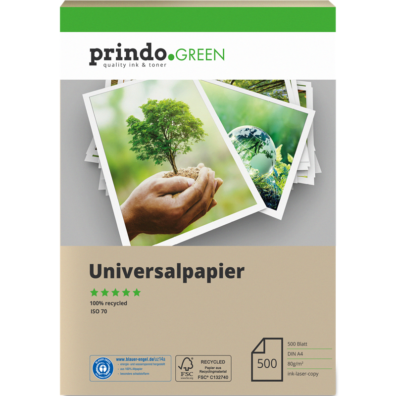 Prindo Green Universal-Kopierpapier A4 rauchweiß