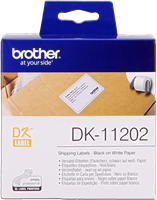 Brother Versand-Etiketten DK-11202 Schwarz auf Weiß