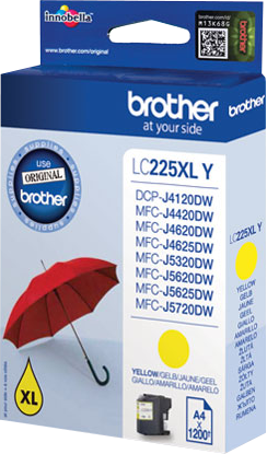 Brother LC225XLY Gelb Druckerpatrone