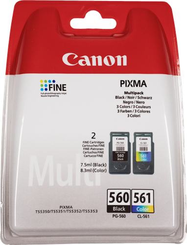 Canon PG-560+CL-561 Multipack Schwarz / mehrere Farben