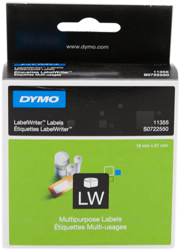 DYMO 11355 Universaletiketten 19x51mm Weiss