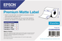 Epson Premium Matte Label - 76mm x 127mm Weiss