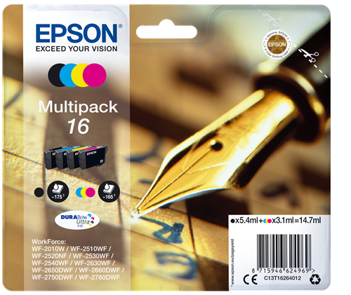 Epson 16 Multipack Schwarz / Cyan / Magenta / Gelb
