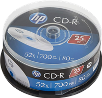 HP 1x25 CD-R 80Min / 700MB / Cakebox 