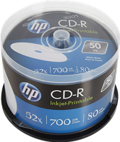 HP 1x50 CD-R 80Min / 700MB / Cakebox 