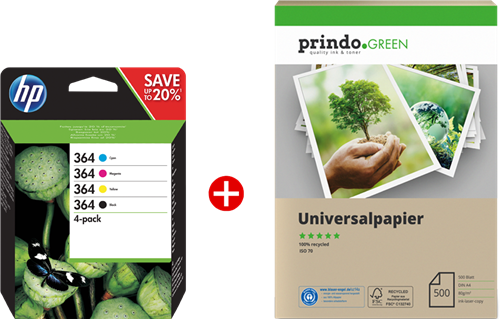 HP Photosmart B209 + Prindo Green Recyclingpapier 500 Blatt
