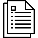 Symbol für Textdokumente: Blatt mit Textzeilen